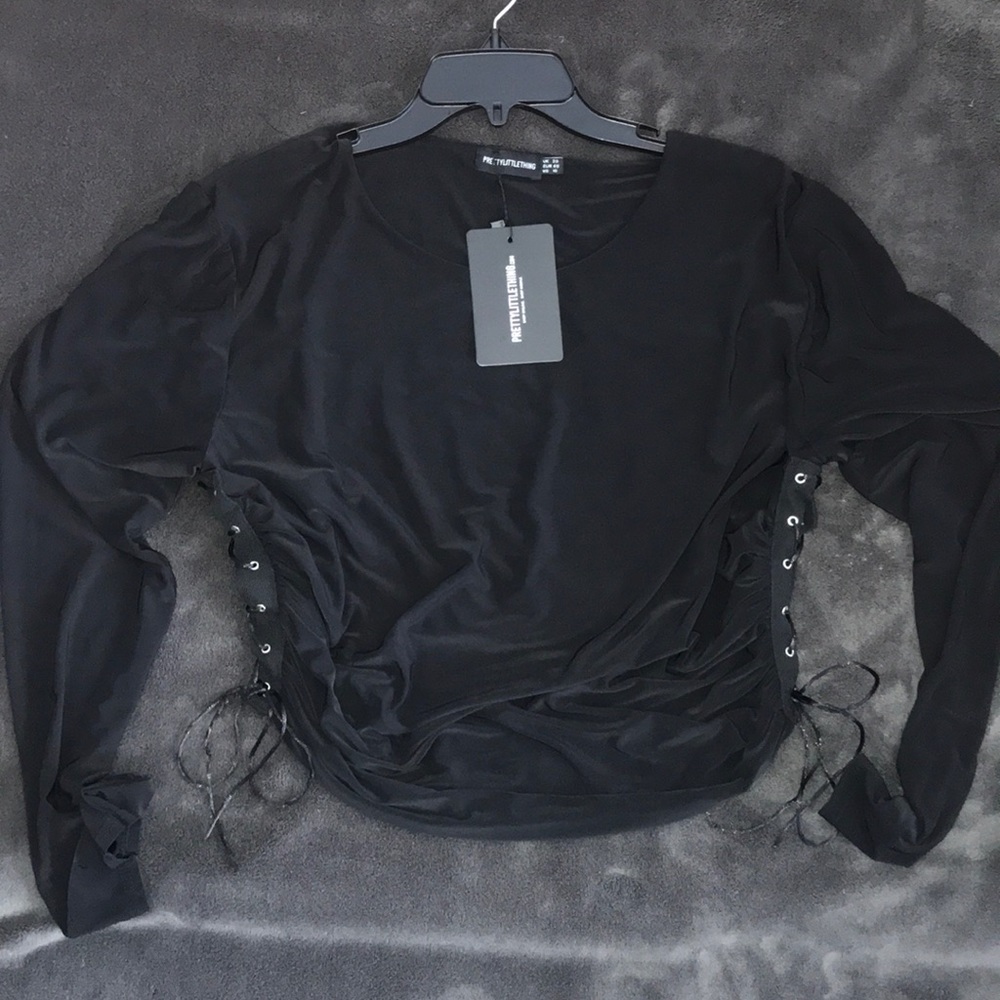 PrettyLittleThing Black Long Sleeve Shirt